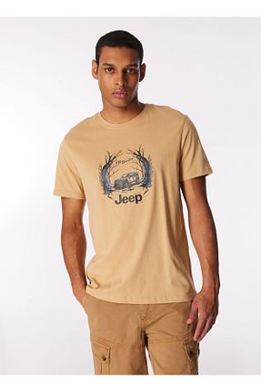 تیشرت قهوه ای مردانه Relaxed Jeep - کد 809389938