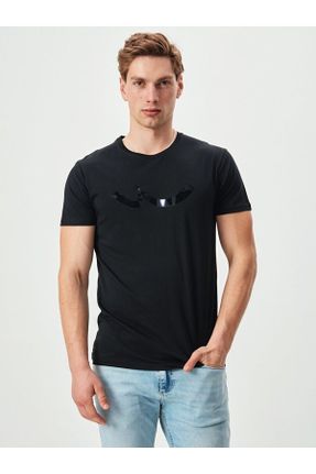 تی شرت خاکی مردانه رگولار یقه گرد تکی کد 95628718