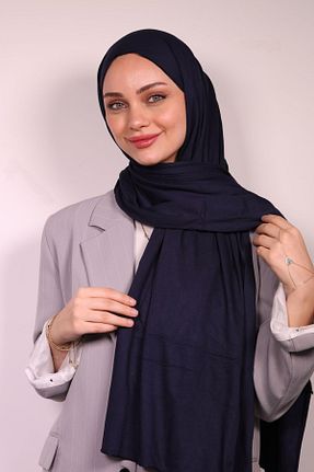 شال سرمه ای زنانه ابریشم meysen - کد 820277918