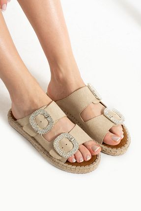 دمپائی بژ زنانه حصیر HVZ Exclusive - کد 817956781