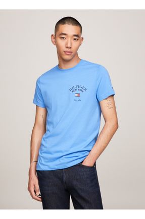 تی شرت آبی مردانه رگولار یقه گرد کد 807165529
