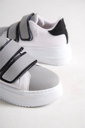 کفش اسنیکر طوسی زنانه چسبی Dark Shoes - کد 820473143