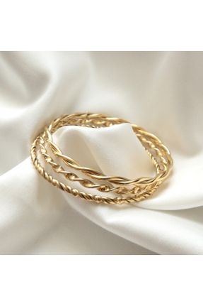 دستبند استیل طلائی زنانه استیل ضد زنگ کد 820490588