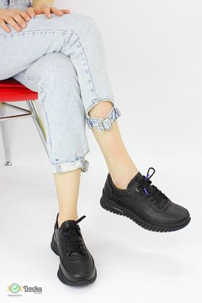 کفش کژوال مشکی زنانه چرم خالص Mammamia - کد 820516264