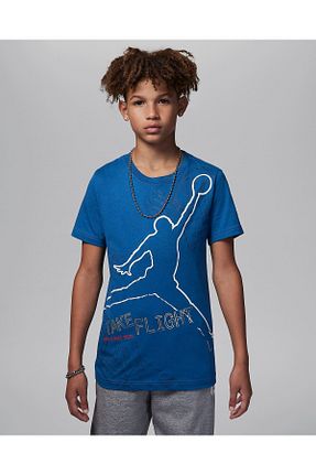 تیشرت آبی بچه گانه رگولار Nike - کد 820184761