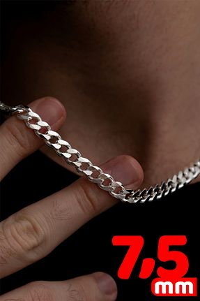 گردنبند نقره رنگی مردانه 925 عیار OSMANLI GÜMÜŞ - کد 818489026