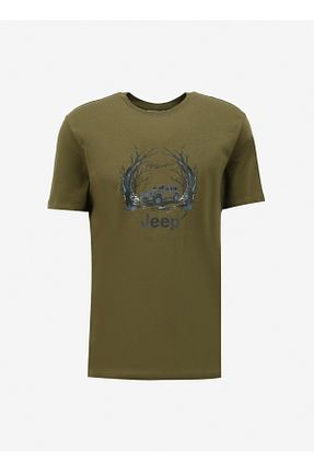 تیشرت خاکی مردانه Relaxed Jeep - کد 809389956
