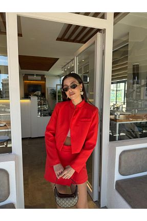 ست بالاتنه و پائین تنه صورتی زنانه بافتنی sinemkivanc co - کد 820319693