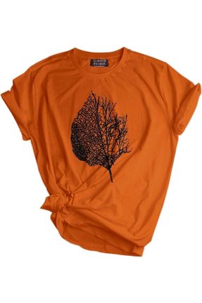 تی شرت اسپرت نارنجی زنانه پنبه - پلی استر رگولار قابلیت خشک شدن سریع تکی کد 95701831