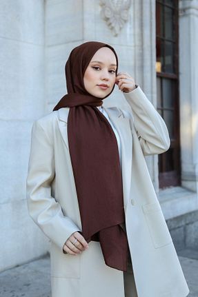 شال قهوه ای زنانه Hint İpek - کد 819065241