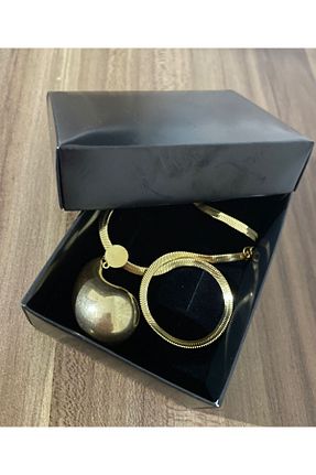 گردنبند استیل ( فولاد ) طلائی زنانه استیل (فولاد) Vipfoni - کد 820314036