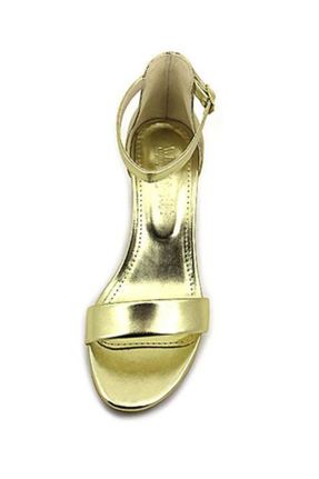 کفش پاشنه بلند کلاسیک طلائی زنانه چرم مصنوعی پاشنه نازک پاشنه متوسط ( 5 - 9 cm ) کد 813628699