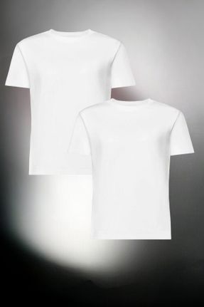 تی شرت سفید بچه گانه رگولار یقه گرد 3