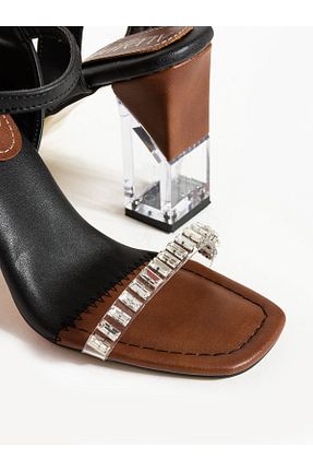 صندل قهوه ای زنانه پاشنه ضخیم Alemdar Shoes - کد 820484479