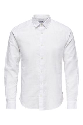 پیراهن سفید مردانه سایز بزرگ یقه پیراهنی کد 57433350