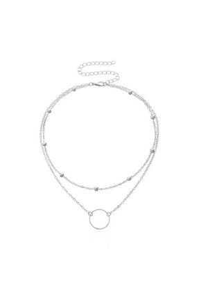 گردنبند جواهر زنانه فلزی کد 820129814