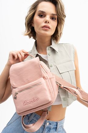 کوله پشتی صورتی زنانه سایز متوسط United Colors of Benetton - کد 820136908