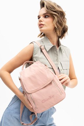 کوله پشتی صورتی زنانه سایز متوسط United Colors of Benetton - کد 820123557