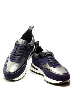کفش اسنیکر سرمه ای مردانه بند دار Bruno Shoes - کد 820047056