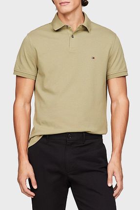 پولوشرت خاکی مردانه پنبه - الاستین Tommy Hilfiger - کد 820192209