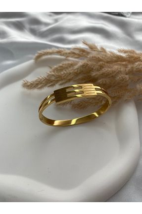 دستبند استیل (فولاد) طلائی زنانه استیل (فولاد) Galaxy - کد 820277807