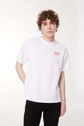 تیشرت سفید مردانه رگولار Levi