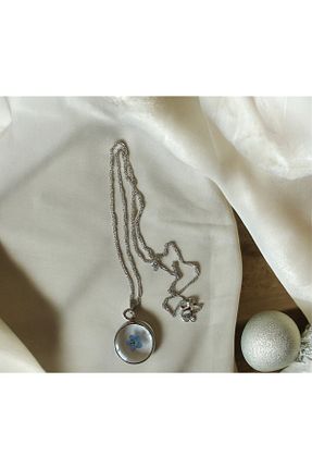 گردنبند جواهر آبی زنانه maycollection - کد 820321065
