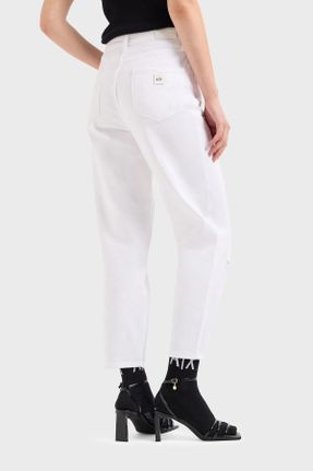شلوار جین سفید زنانه پاچه تنگ بلند کد 820461988