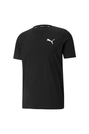 تی شرت مشکی مردانه رگولار پلی استر یقه گرد تکی پوشاک ورزشی کد 75709557