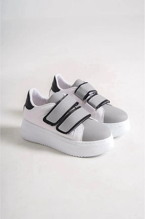 کفش اسنیکر طوسی زنانه بند دار Dark Shoes - کد 820473143