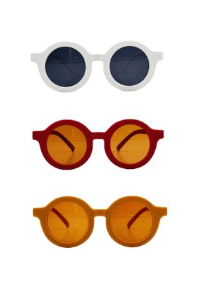 عینک آفتابی نارنجی بچه گانه 44 UV400 گرد کد 820497308