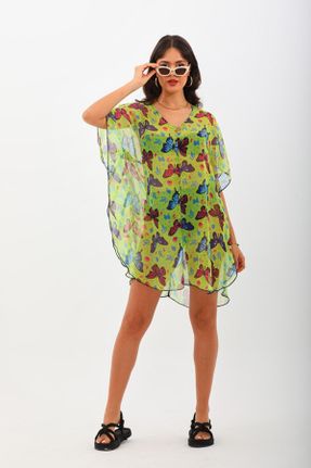 لباس ساحلی زنانه طرح دار ابریشم کد 820499575