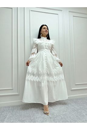 لباس سفید زنانه بافتنی WellWay - کد 820531470