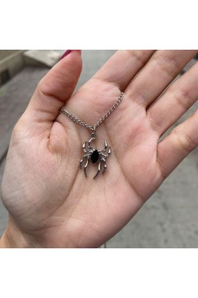 گردنبند جواهر مشکی زنانه فلزی کد 820629578