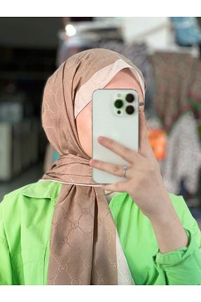 شال قهوه ای زنانه پنبه پلی استر Mevlana - کد 820689664