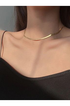 گردنبند استیل ( فولاد ) طلائی زنانه استیل ضد زنگ Melis accessory - کد 820706831