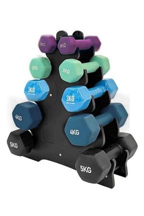 دمبل و صفحه وزنه رنگی نئوپرن XTR Fitness - کد 363085606
