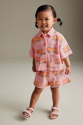 ست بالاتنه و پائین تنه صورتی بچه گانه بافتنی Next Baby - کد 820814616