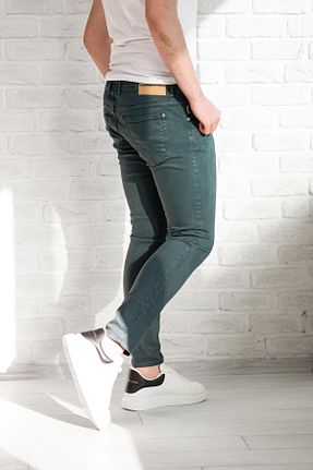 شلوار جین آبی مردانه پاچه تنگ AKÇAYLAR - کد 820667887