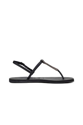 صندل مشکی زنانه پاشنه تخت Havaianas - کد 121921091