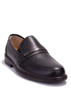کفش کژوال مشکی مردانه چرم طبیعی پاشنه کوتاه ( 4 - 1 cm ) پاشنه ساده کد 820977540