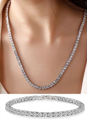 ست جواهر زنانه رودیوم TREND COLLECTİON - کد 821106348