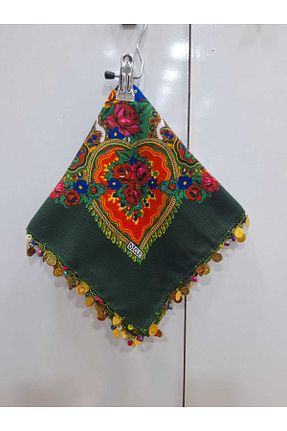 شال خاکی زنانه پنبه ای NUR TEKSTİL - کد 820504372