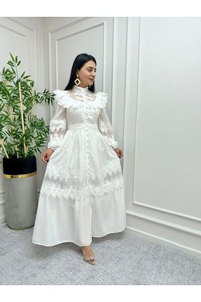 لباس سفید زنانه بافتنی WellWay - کد 820531470