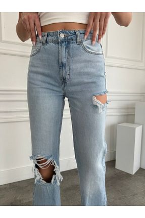 شلوار جین آبی زنانه پاچه لوله تفنگی Bettnes - کد 820557052