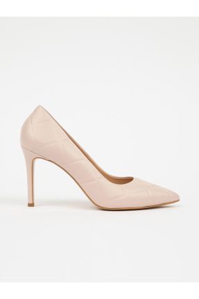کفش پاشنه بلند کلاسیک صورتی زنانه چرم طبیعی پاشنه نازک پاشنه کوتاه ( 4 - 1 cm ) کد 275549254