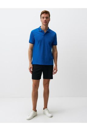 تی شرت آبی مردانه یقه پولو کد 820680814