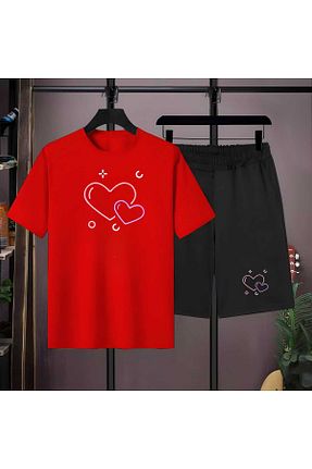 ست بالاتنه و پائین تنه قرمز بچه گانه بافتنی Zohar Moda - کد 820781064