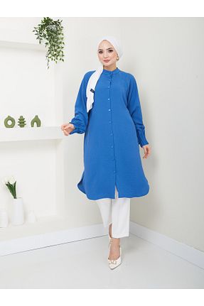 تونیک حجاب آبی زنانه پنبه پلی استر VOLT CLOTHİNG - کد 820926462