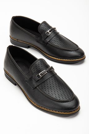 کفش کلاسیک مشکی مردانه پارچه نساجی پاشنه کوتاه ( 4 - 1 cm ) پاشنه ساده کد 816236617